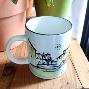Colorful "Italia" Ceramic Mug with Scenic Design